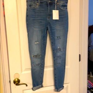 KanCan leopard Patch Jeans